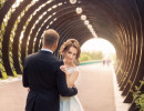 свадебная фотосессия в парке Горьково на мосту